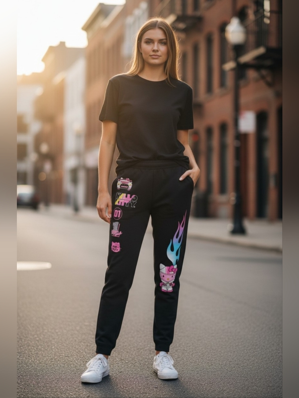 Sanrio Size L (11-13) Hello Kitty And Friends Tokyo Speed Racing Joggers Pants S